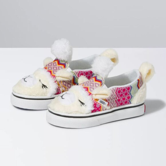 Vans Toddler Slip-On V Alpaca Shoes NWT - Picture 1 of 8